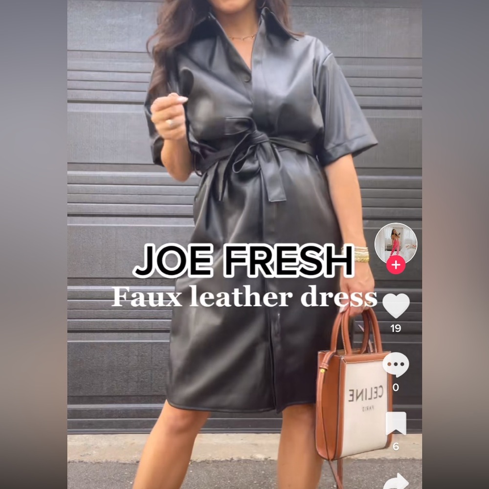 BNWT Sold Out Viral Leather Dress